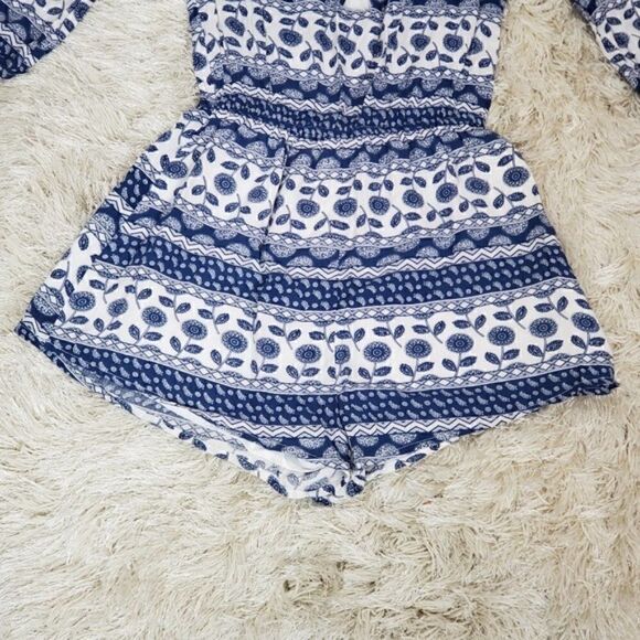 Miss Love Women's Jumpsuit Romper Shorts Blue - Picture 3 of 6